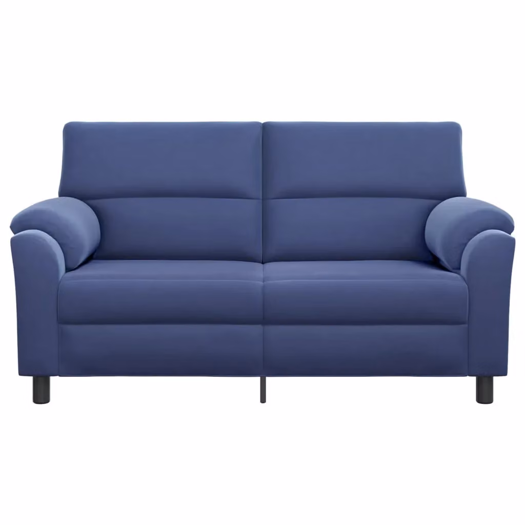Divano moderno in velluto blu vidaXL con coperture rimovibili L: 174 cm, P: 85 cm, H: 93 cm – 2