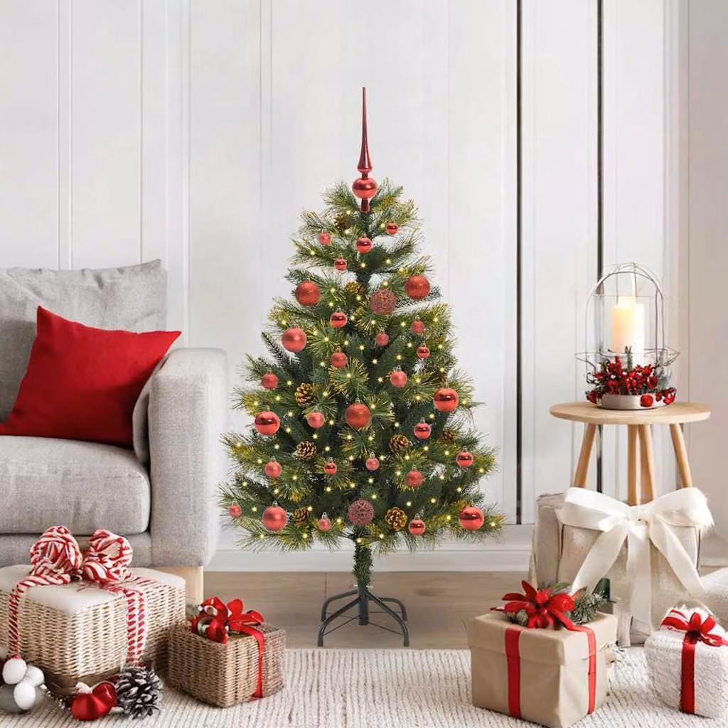 Maison Exclusive - Albero di Natale artificiale pieghevole con pigne, altezza 120 cm