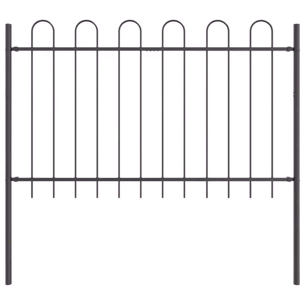 Recinzione per giardino Videx in acciaio verniciato a polvere Grigio L: 1360 cm, H: 150 cm, P: 3,4 cm, set da 8 pezzi – 2
