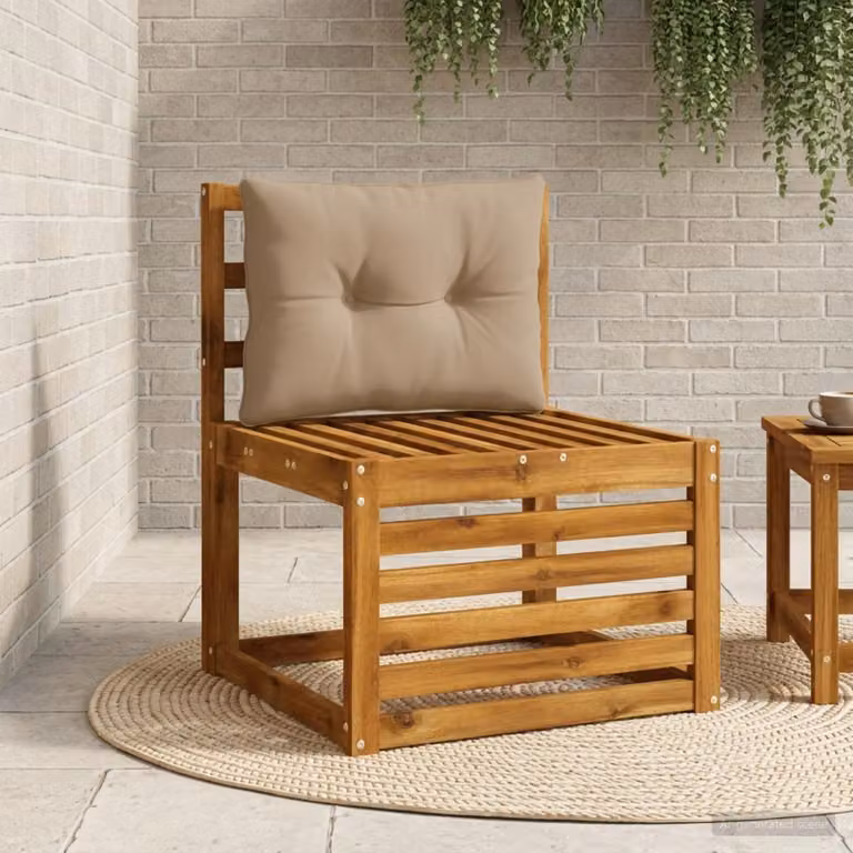 Cuscino per schienale vidaXL PUTTEN in poliestere, colore tortora/grigio beige