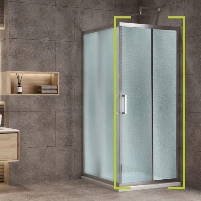 Lato porta box doccia angolare nicchia dafne cristallo 6 mm 140 cm stampato