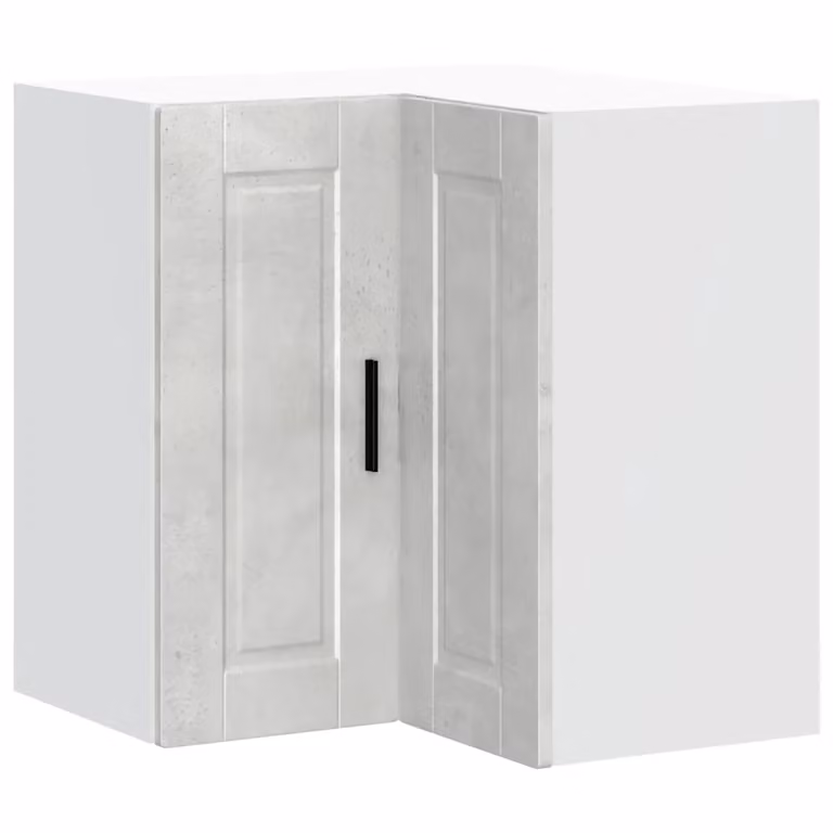 Pensile da cucina ad angolo Design Mania in MDF opaco grigio e bianco, L: 57 cm, P: 57 cm, H: 60 cm