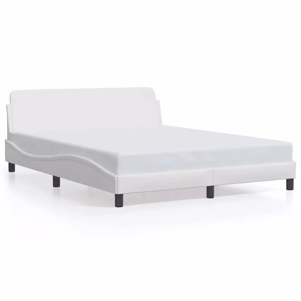 Letto con giroletto Dover vidaXL in similpelle bianco 160x200 cm – 2