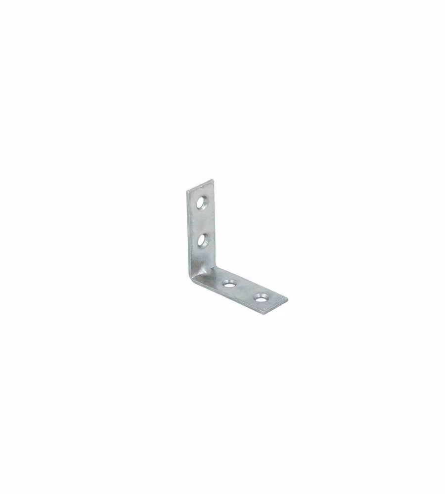 Mobila Lastrine Giunzione Angolo Acciaio Zincato Bianco 20x20 mm - 4 Pezzi