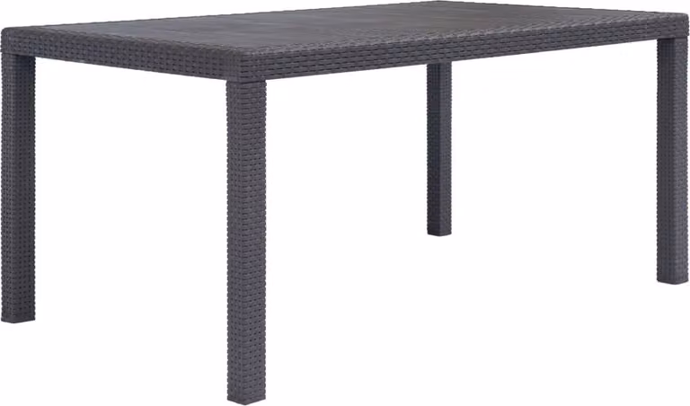 Maison Exclusive - Tavolo da giardino marrone 150x90x72 cm in plastica effetto rattan