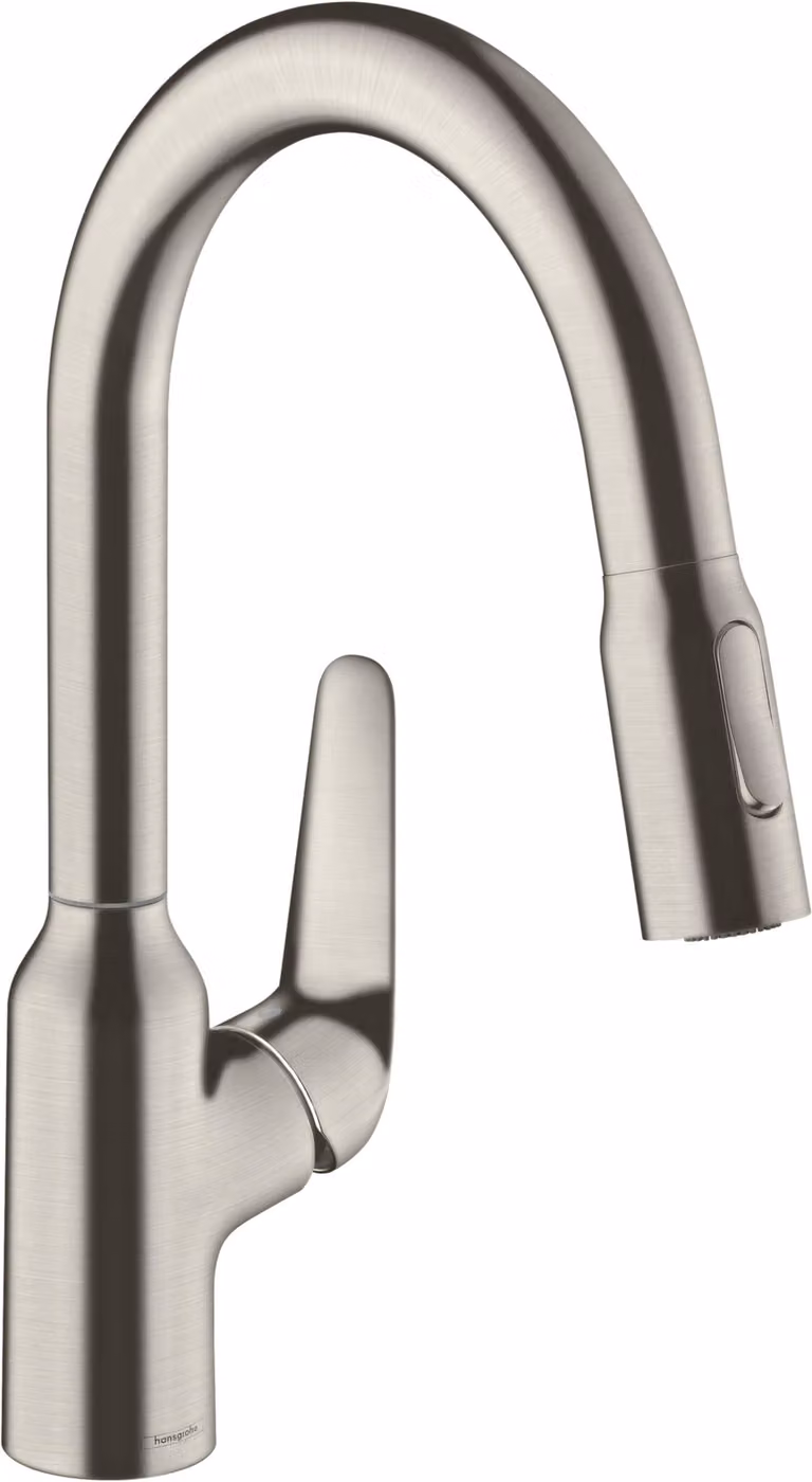 hansgrohe Focus M42 mitigeur monocommande de cuisine M42 180, douchette coulissante, 2 jets, 71801800, 71801800
