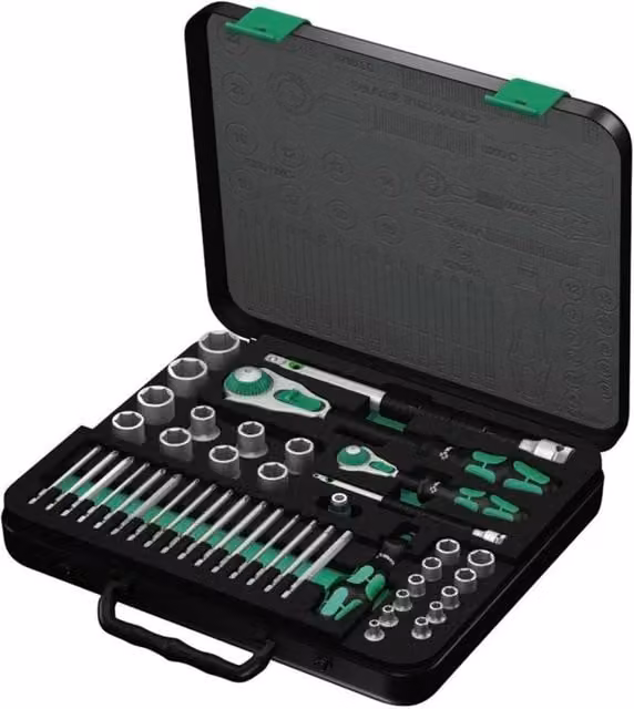 Set di bussole e inserti Wera Zyklop Speed-Knarr 1/4 pollici, 43 pezzi, multicolore