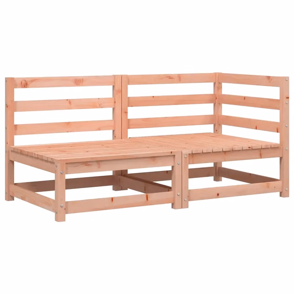 vidaXL Divano da Giardino a 2 Posti in Legno Massello di Douglas Marrone con Cuscini – 2
