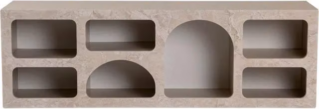 Credenza in legno "Ferlis" - 160 x 40 x 51 cm - Travertino