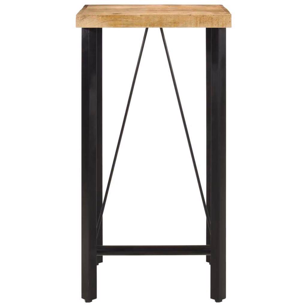 vidaXL Tavolo da bar 55x55x107 cm in legno massiccio di mango e ferro
