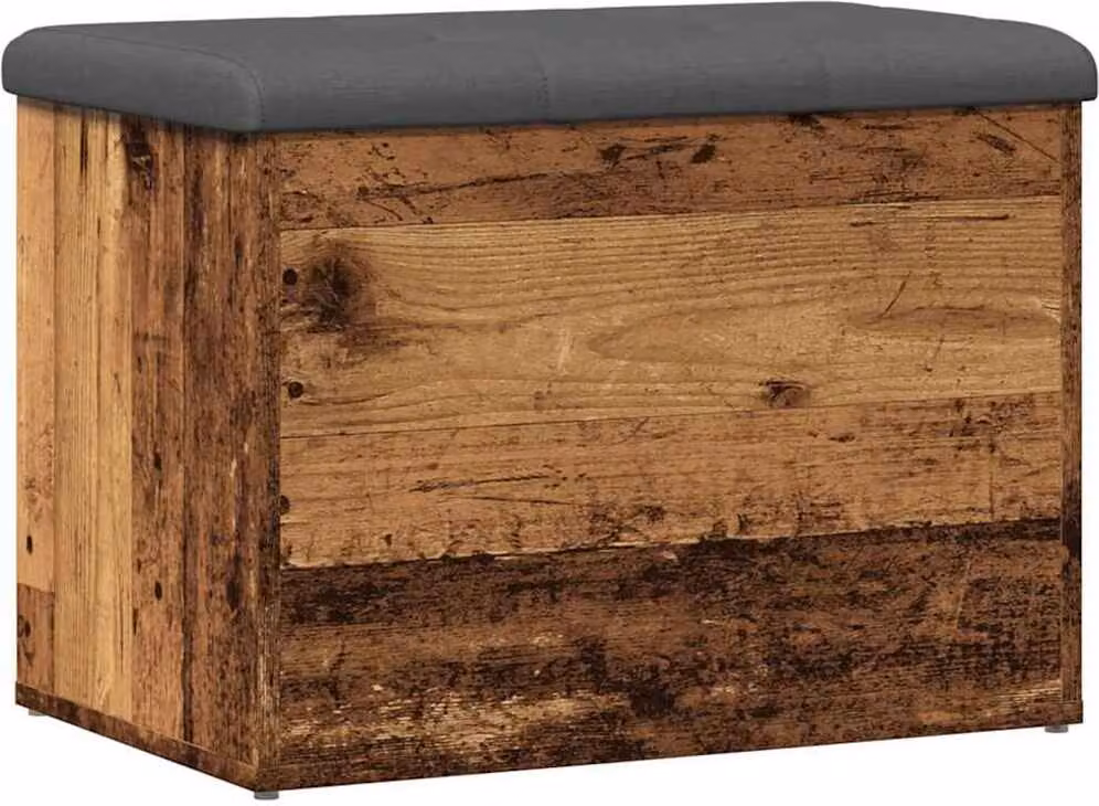 Panca Portaoggetti Legno Antico 62x42x45 cm Legno Multistrato