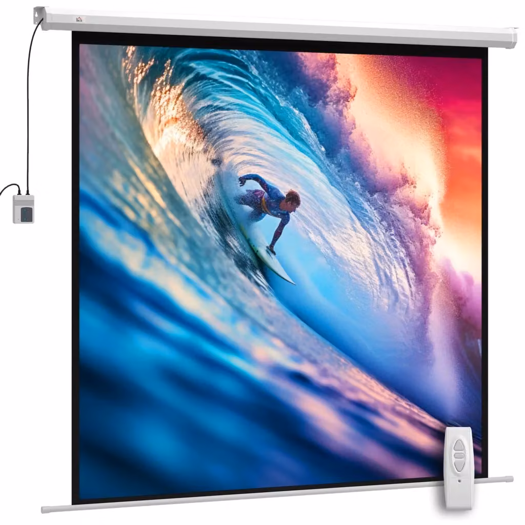 Schermo proiettore a rullo Xylo Bianco 92 pollici 1:1 HD 4K per home cinema L: 189,5 cm x H: 189,5 cm – 2