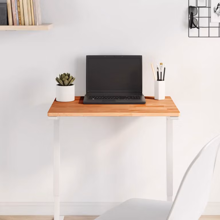 Piano Tavolo Rettangolare in Legno di Faggio Massello vidaXL, Colore Marrone, L 60 cm x P 40 cm x H 1,5 cm