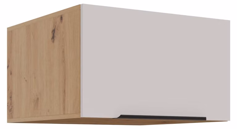 Credenza alta da 60 cm per cucina SOLANO, beige cashmere + rovere Artisan opaco, cucina a incasso, blocco cucina