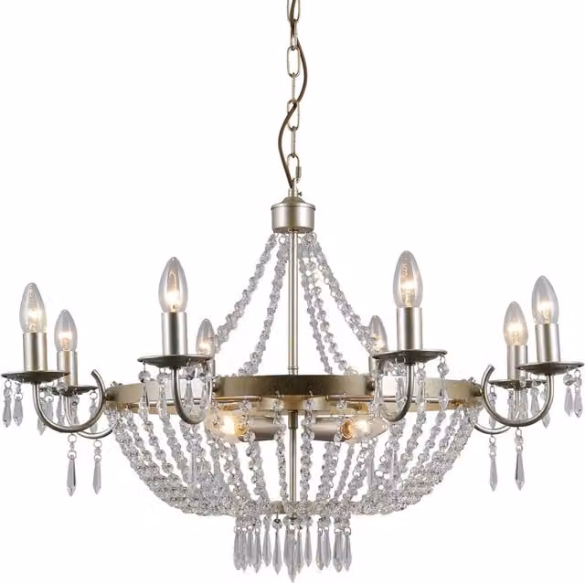 Lampadario Italux Cortina Ø75cm ottone 12 luci E14