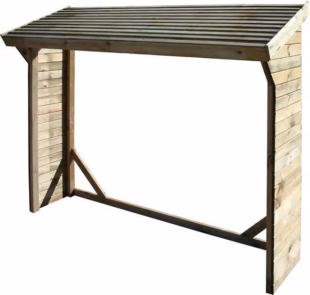 Legnaia da Esterno in Legno con Tetto Porta Legna da Giardino Pircher