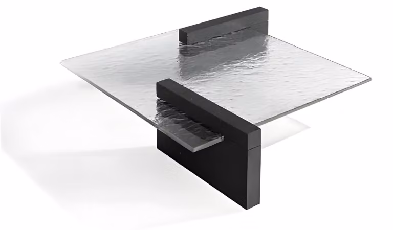 Tavolino trasparente robusto per il soggiorno, elegante tavolino da divano