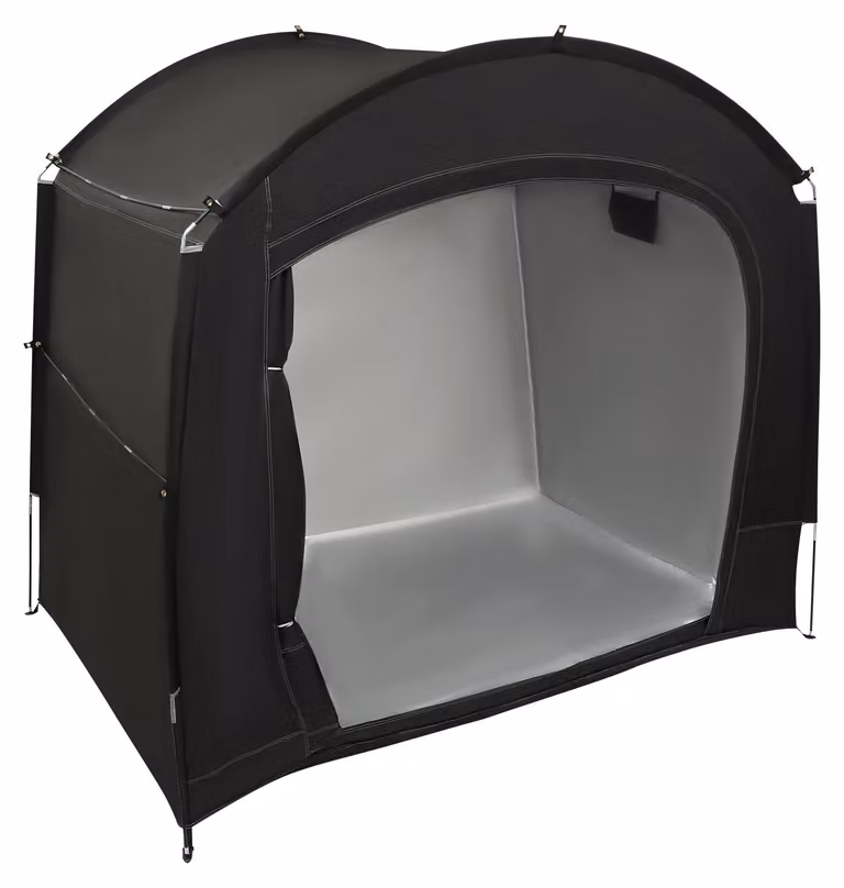 Tenda da esterno per il deposito di biciclette - Garage per biciclette / Tenda per biciclette - Materiale Oxford 210D, impermeabile, resistente ai raggi UV e agli strappi - Adatta per 3-4 biciclette - Dimensioni: 220 x 150 x 185 cm