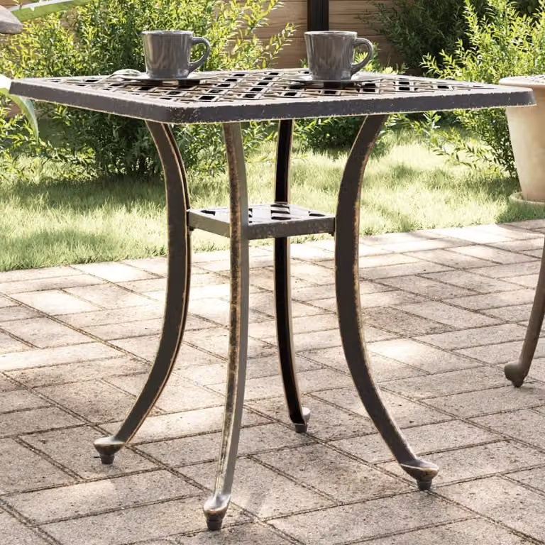 Maison Exclusive - Tavolo da giardino Bronzen, 53x53x53 cm, in alluminio pressofuso