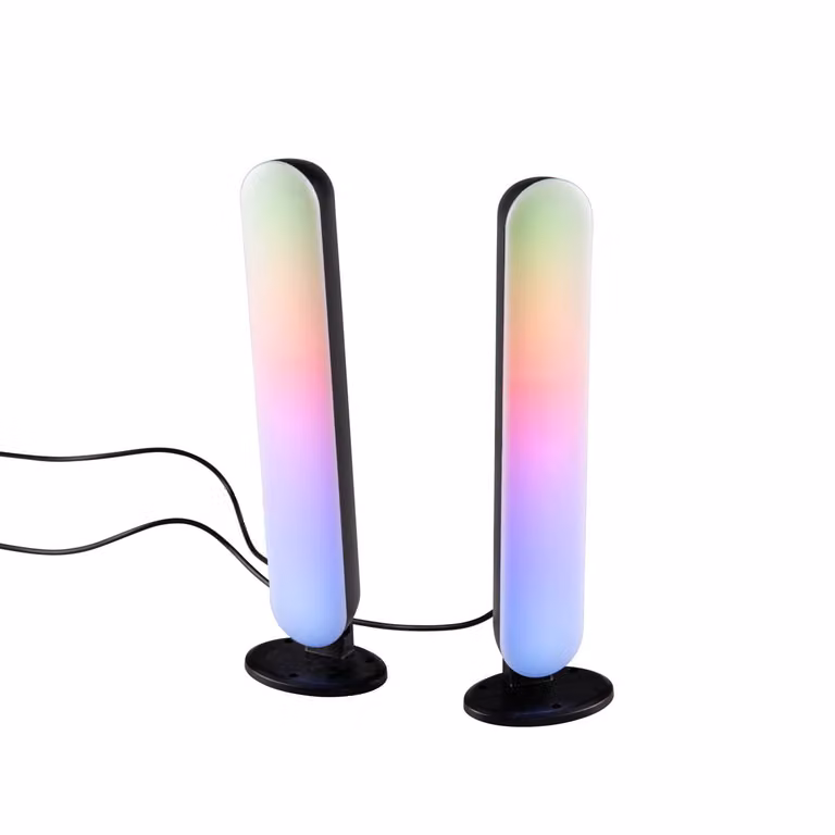 Lampada da tavolo a LED TRIO RE R55382102 GAME RGB 2x2,5 W set nero