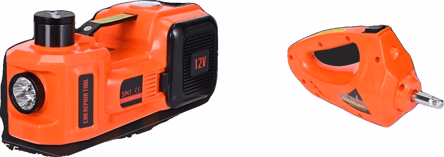 Cric per auto elettriche, avvitatore a impatto ad alta coppia, compressore d'aria integrato, giallo