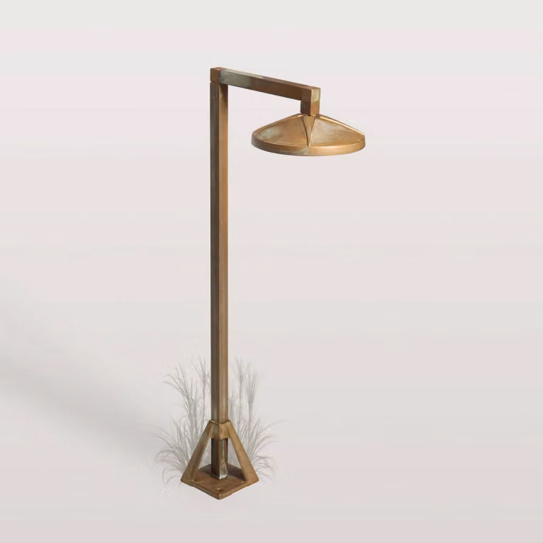 Moretti Luce Lampione da giardino Aura Disk, Bronzo / Ottone antico, Ottone, Campagna / Rustiche, Lampada da esterni