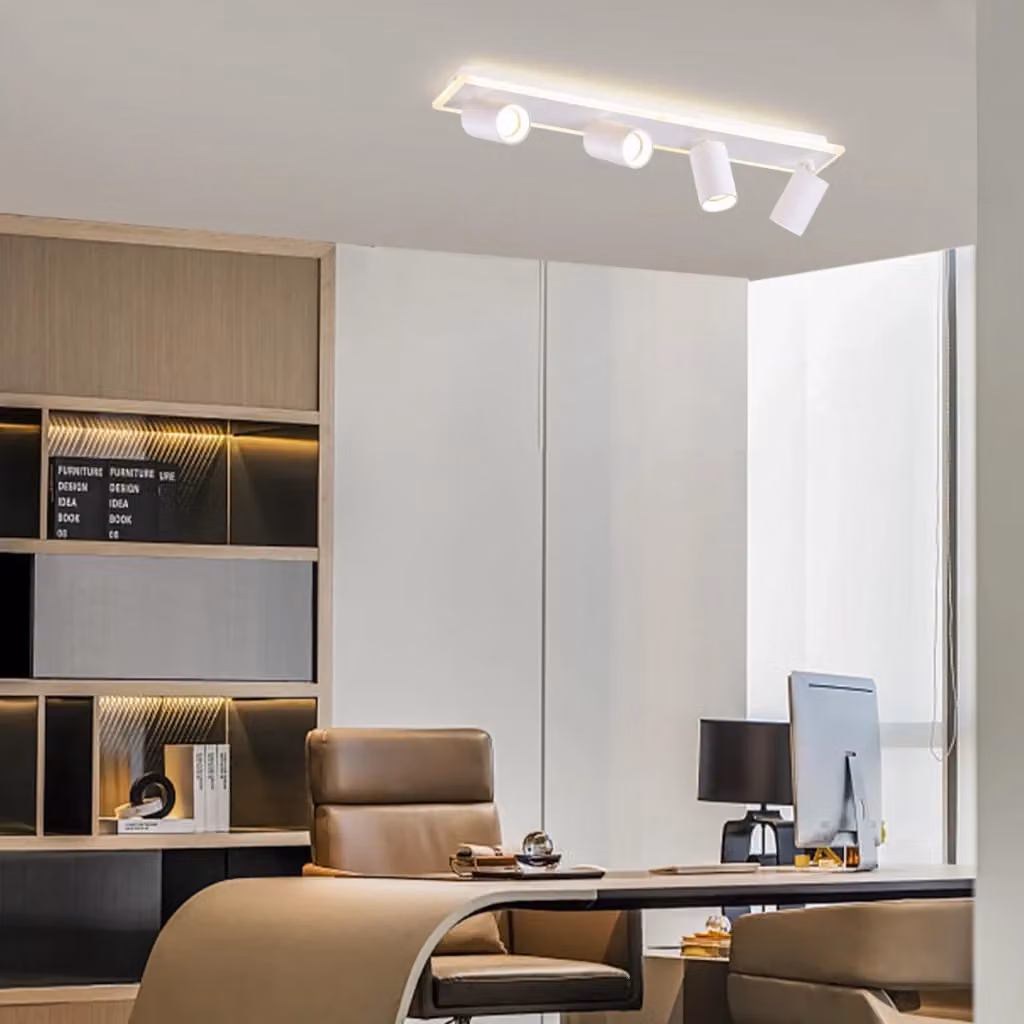 Plafoniera Parma Light Prestige bianca e oro in metallo con 4 faretti GU10 LED orientabili – 2