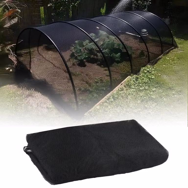 Rete antinsetto Gartennetz, 6 metri x 2,4 metri, colore nero, rete protettiva per piante