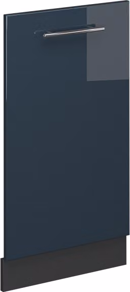 Pannello frontale della lavastoviglie Vicco Fame-Line Blu scuro lucido 45 cm senza piano di lavoro, Model 54292