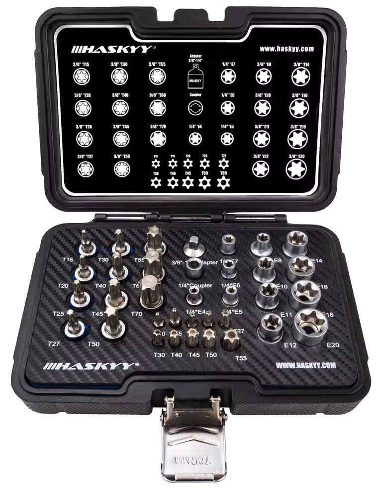 Set di 35 chiavi Torx ed a taglio, inclusa una serie di inserti