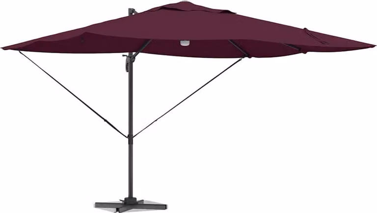 Ombrellone Rosso Bordeaux 351 x 250 x 253 cm