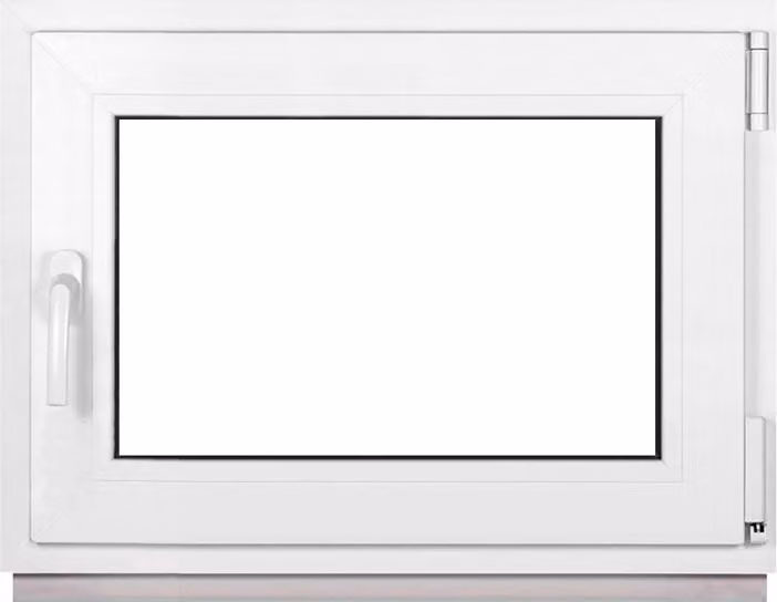 Finestra Framex per cantina Finestra in PVC bianca larghezza x altezza 70 x 45 cm (700 x 450 mm) doppia (32 mm) rotazione/inclinazione DIN destra - Premium - Tutte le misure