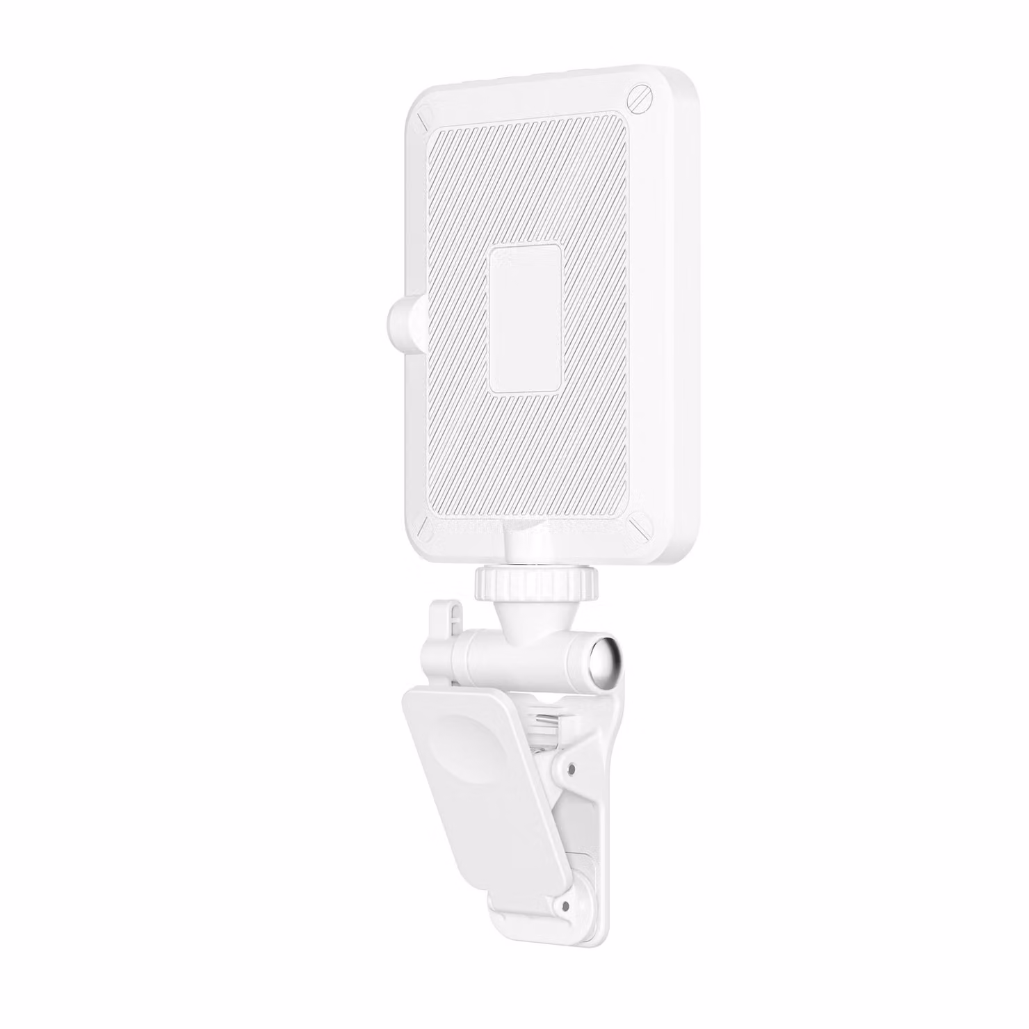 ZELURXX Luce di riempimento a LED portatile Batteria ricaricabile da 2000 mAh Colore bicolore regolabile a 360° ruotabile Compatibile con fotocamera telefono cellulare, bianco