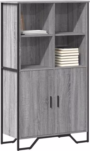 Credenza a parete vidaXL Grigio opaco in MDF L: 79,5 cm, P: 35,5 cm, H: 137,5 cm – 1