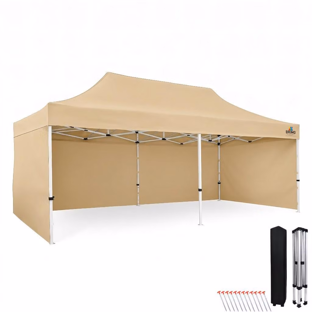 Tendone per feste 3x6, impermeabile gazebo rapido 330 g/m², struttura in acciaio + 3 pareti
