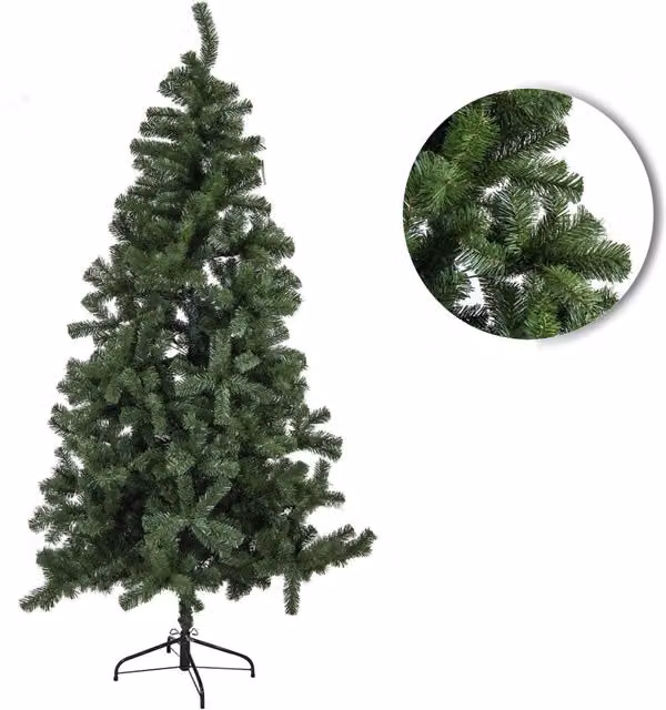 Albero di Natale artificiale verde GIORDANOSHOP con 1291 rami, H 240 cm x Ø 143 cm