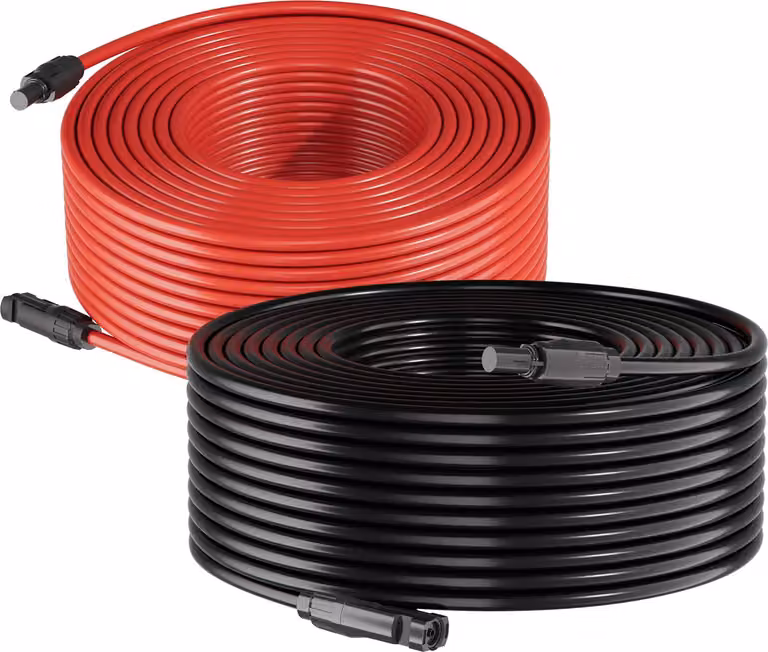 SucceBuy Prolunga per cavo solare 19,9 m Nero e rosso, 10 AWG, cavo di prolunga solare con connettori MC4, cavo in rame impermeabile IP67, adatto per impianti fotovoltaici