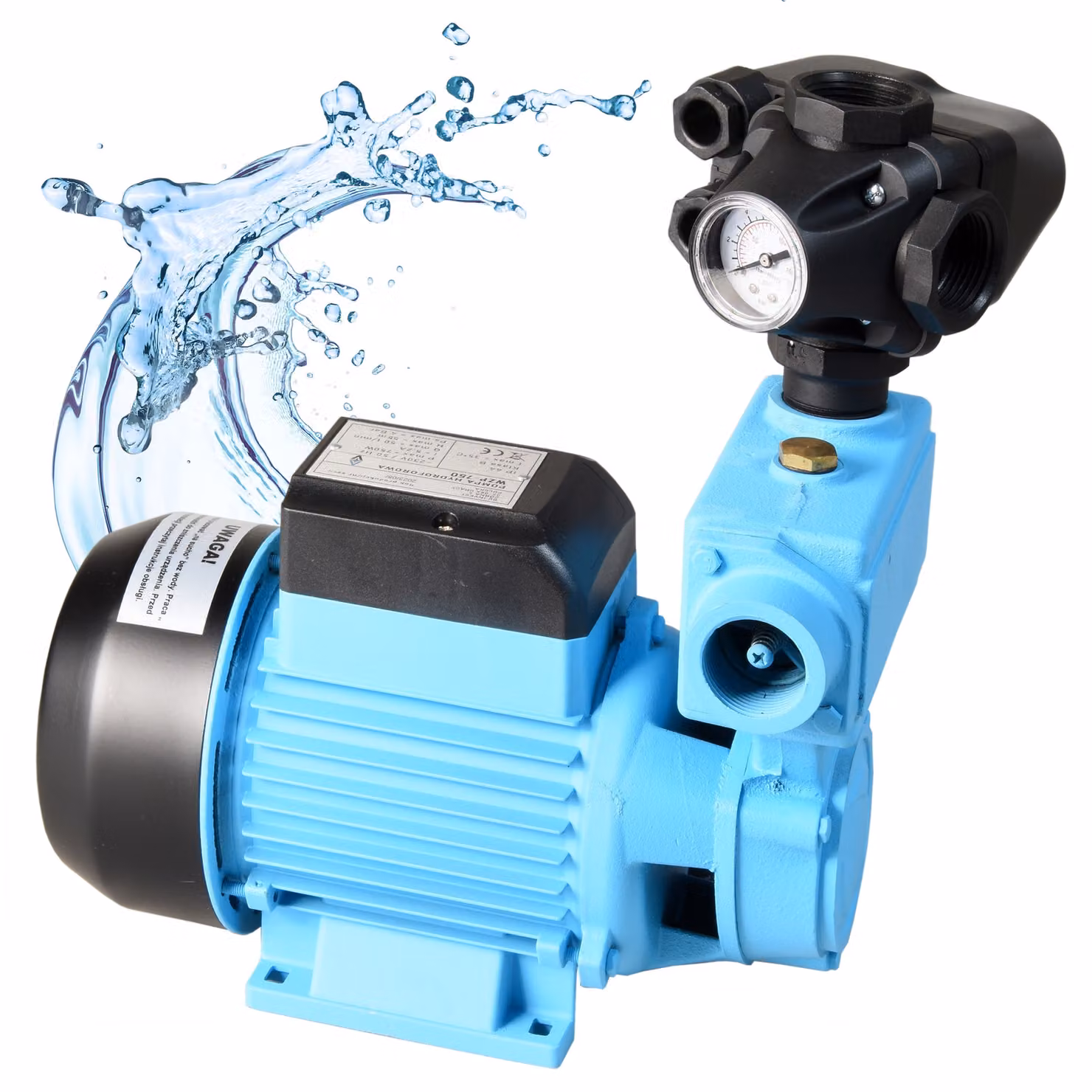 Pompa per acqua idroforica WZP 750 per acqua 3000L/H 750W 230V Altezza corsa 55M Pompa per irrigazione giardino di superficie con accessori moderni