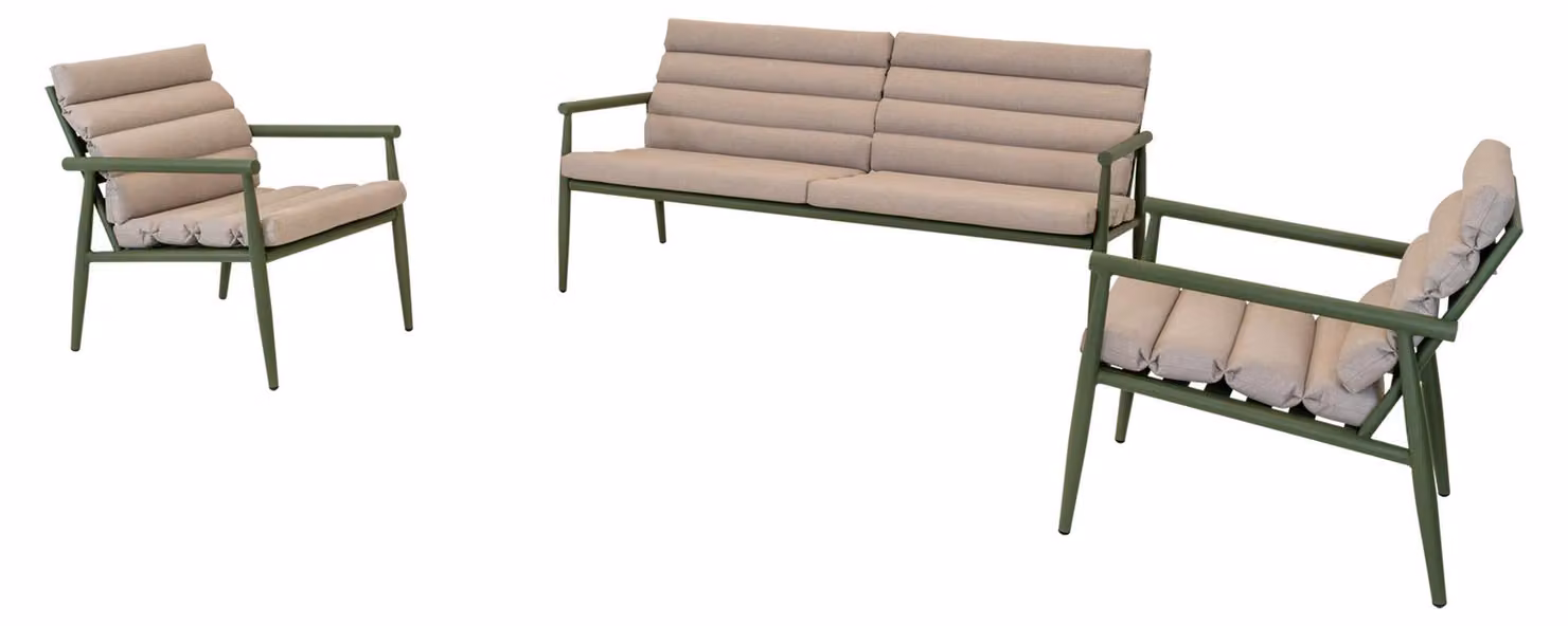 Set da salotto Lesli Living "Harper Olive" verde oliva/beige