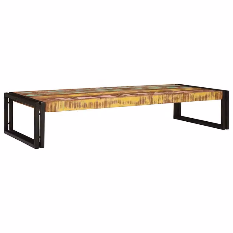 vidaXL Mensola da bagno moderna in legno e metallo Multicolore L: 120 cm, P: 50 cm, H: 23 cm