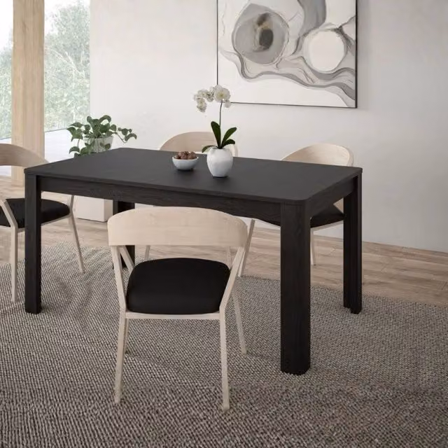 Tavolo allungabile Mono Core con allunga centrale 160x72.7x90.4 cm colore nero