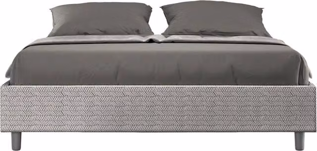 Letto Matrimoniale Sommier 160x210 cm Senza Rete Azelia Aragona 1 Bianco