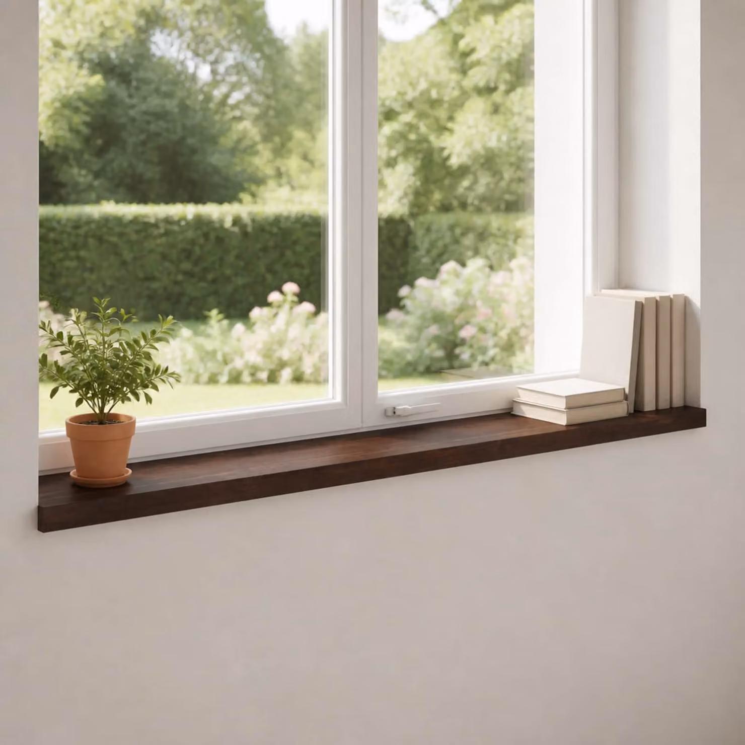 Set di 2 soglie per finestre vidaXL in legno marrone scuro L 120 cm x P 15 cm x H 2 cm
