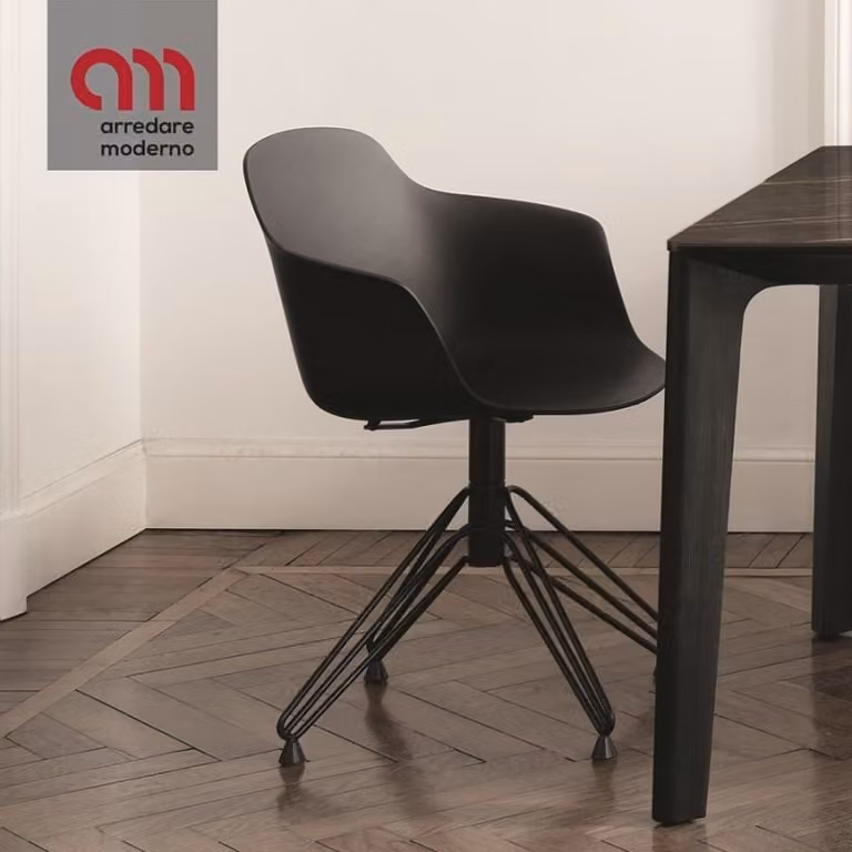 Sedia Mood Bontempi Casa girevole con braccioli