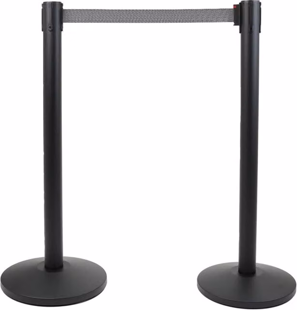 2 Colonnine Tendinastro di 3 m in Acciaio nastro Grigio