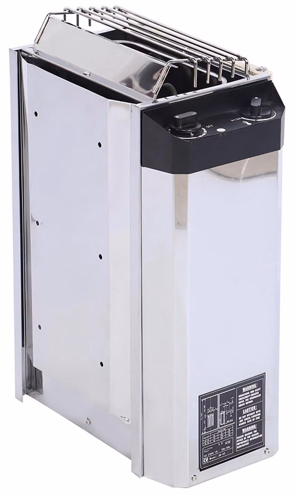 Riscaldatore elettrico per sauna - Potenza: 3 kW - Acciaio inossidabile - Design compatto