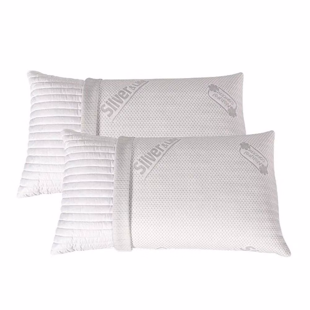 Cuscini fiocco memory Silver & life 2 cuscini 42x72 cm