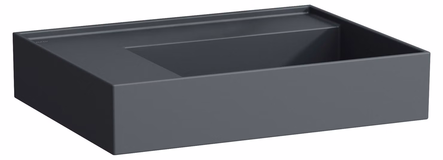 LAUFEN Kartell lavabo à poser, tablette à gauche, sans trou pour robinet, sans trop-plein, 600x460mm, H8183357581121, H8183357581121