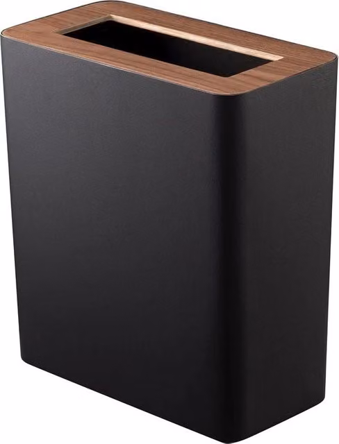 Scatola per Rifiuti Quadrata - Marrone Plastica - Adatta per Casa e Ufficio