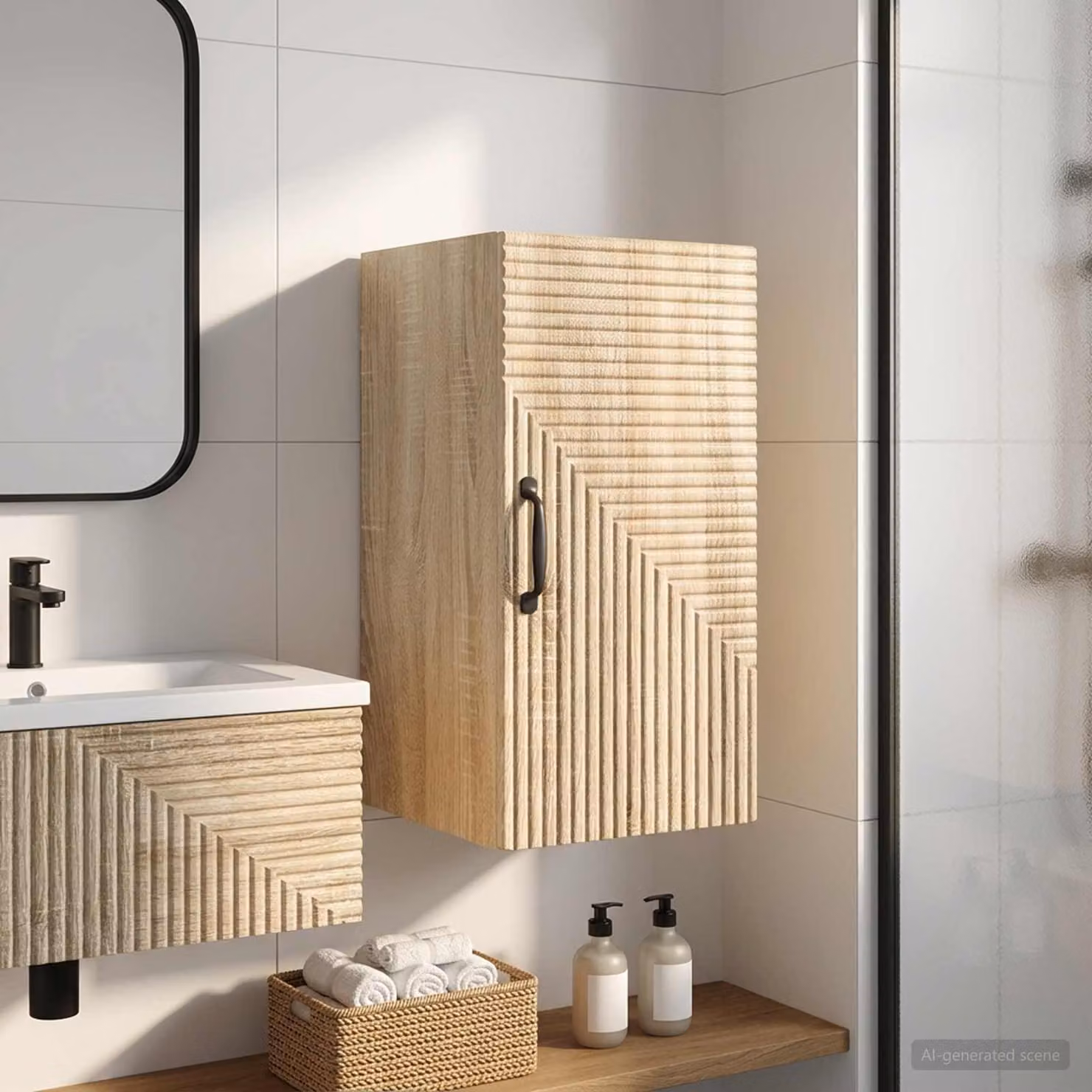 Armadio da bagno a muro vidaXL HAARLEM Rovere Sonoma, L 30 cm x P 31 cm x H 59 cm